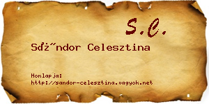 Sándor Celesztina névjegykártya